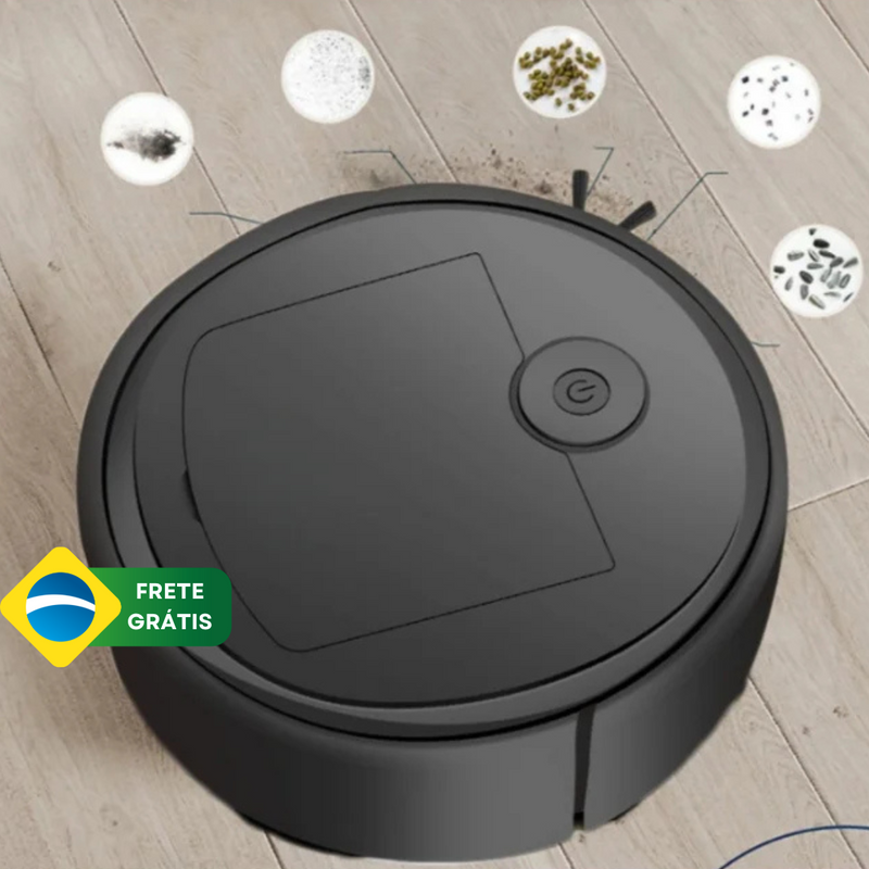 Aspirador de pó robô automático com funções de limpeza, varredura e sucção By Casa