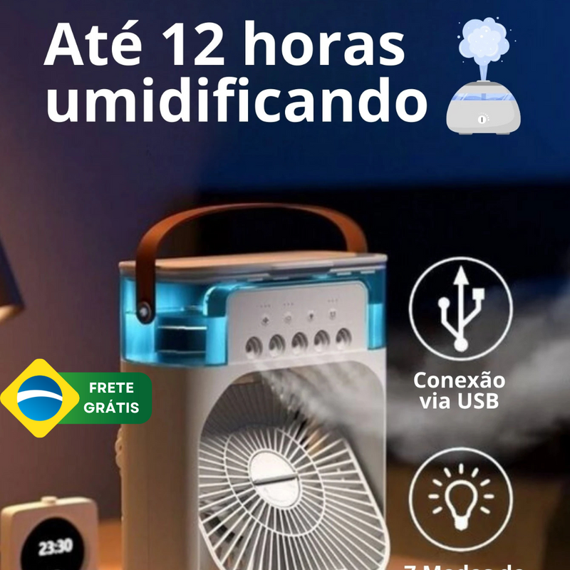 Mini Ar-Condicionado Portátil com Nebulização - Climatizador ByCasa