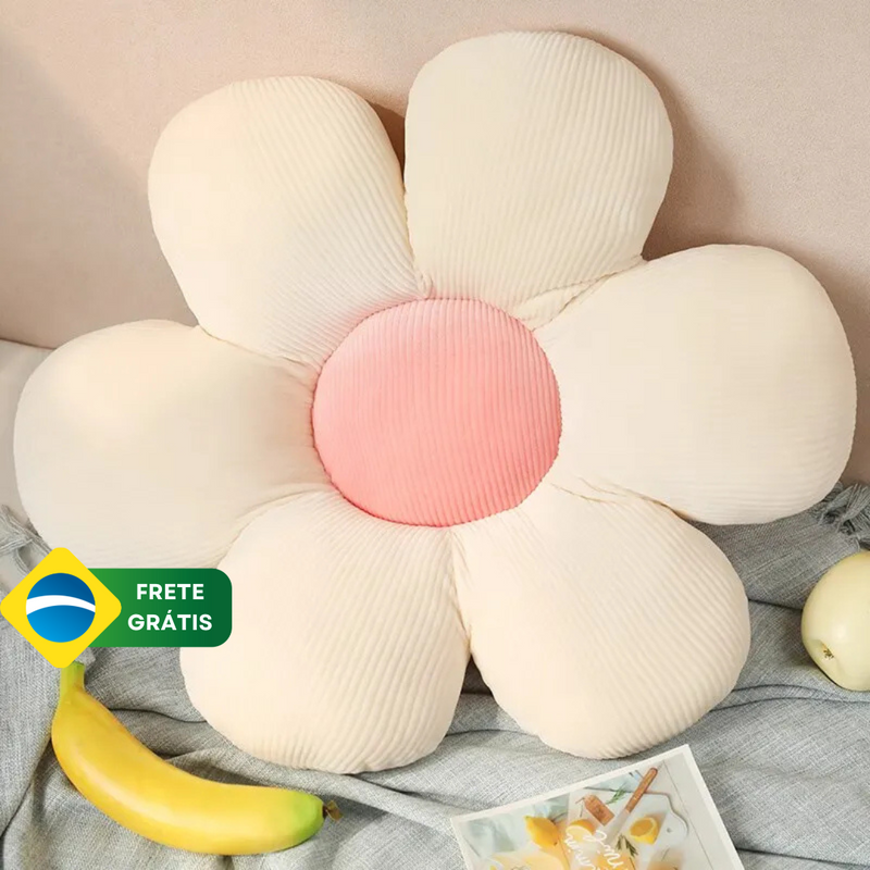 Almofadas de Pelúcia em Forma de Flores Coloridas ByCasa