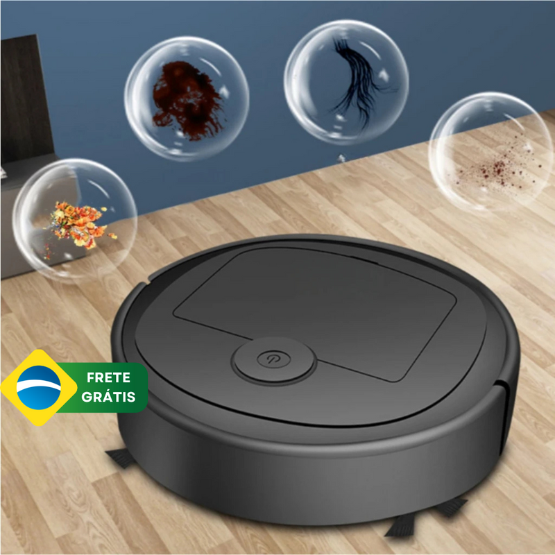 Aspirador de pó robô automático com funções de limpeza, varredura e sucção By Casa