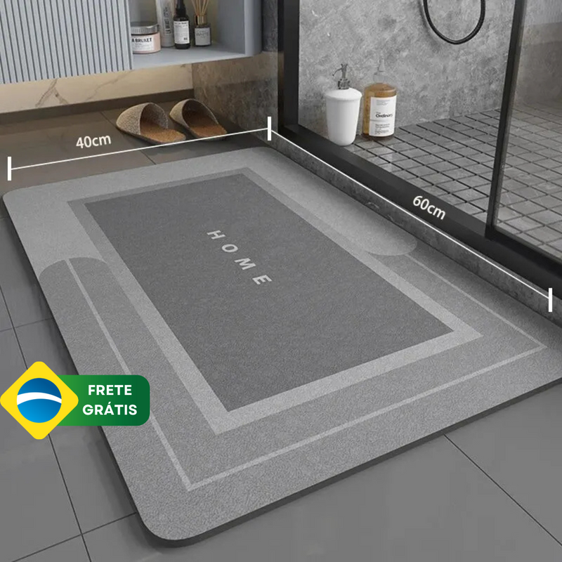 Tapete de chão superabsorvente para banheiro antiderrapante ByCasa