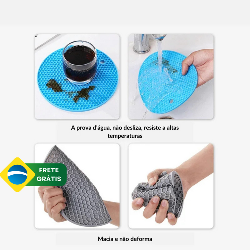 Conjunto Americano Isolador Térmico de Silicone - 3 peças By Casa