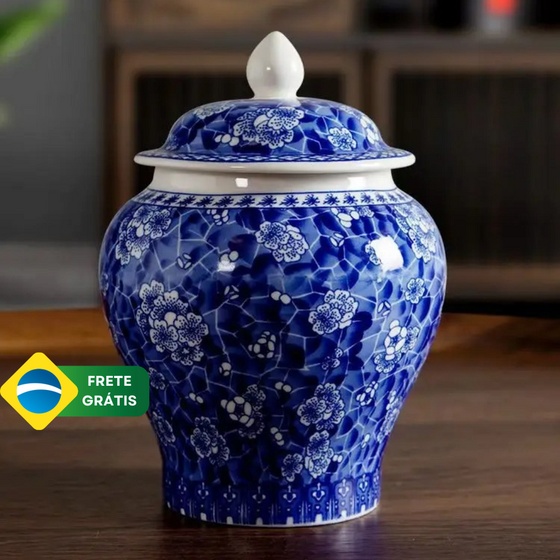 Porcelana Azul e Branco Multiuso Luxo ByCasa