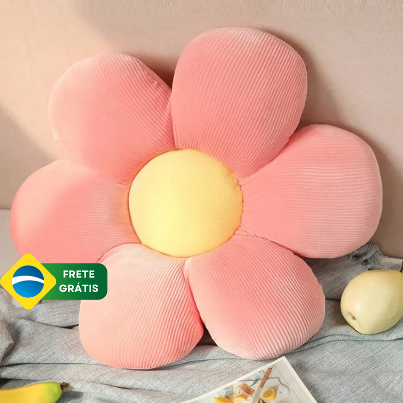 Almofadas de Pelúcia em Forma de Flores Coloridas ByCasa