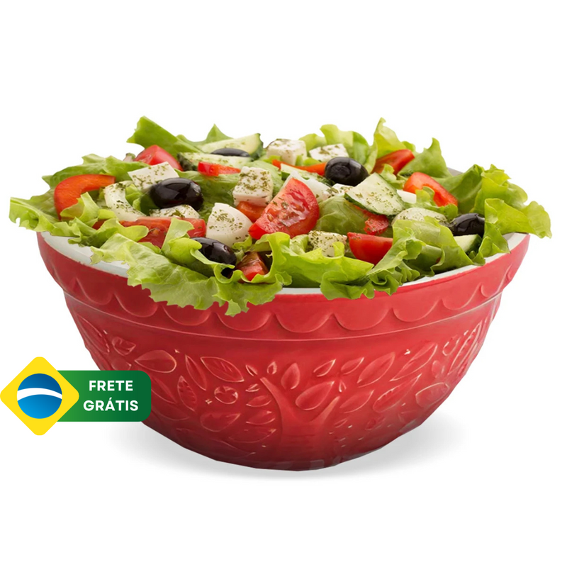 Saladeira de cerâmica e Assadeira Color Premium ByCasa