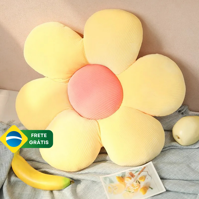 Almofadas de Pelúcia em Forma de Flores Coloridas ByCasa